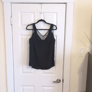 Black Fishnet Sleeveless Top